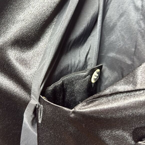 (R1) Aidan Mattox Satin Tuxedo Mini Dress, Size L - Picture 15 of 16